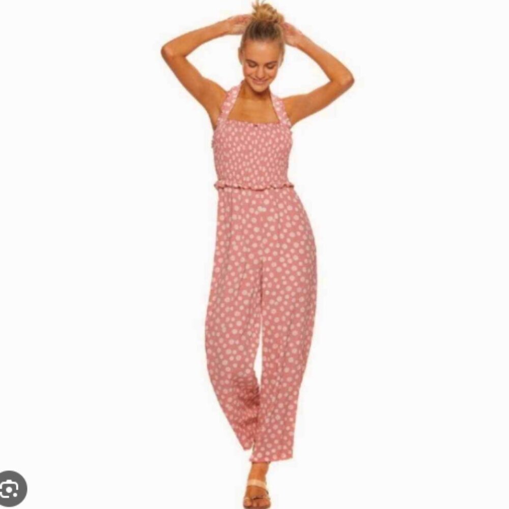 Halter Polka Dot Jumpsuit